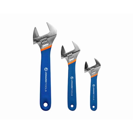 Adj. Wrench Sets, Vinyl, Chrome, 6