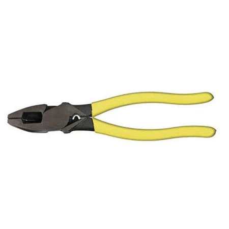 9 1/2 in Linemans Plier Fish Tape Puller, Wire Crimper, Chrome Vanadium Steel MPN:JIC-685