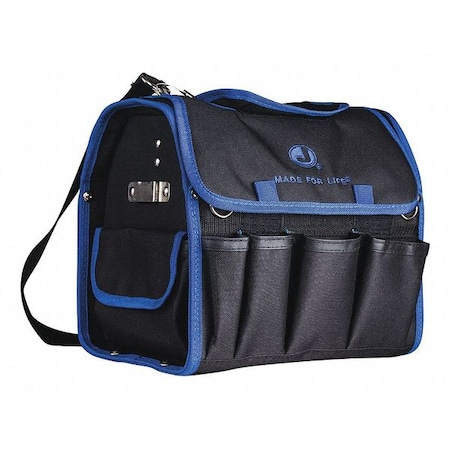 Tool Bag, Black, Nylon, 21 Pockets MPN:H-90