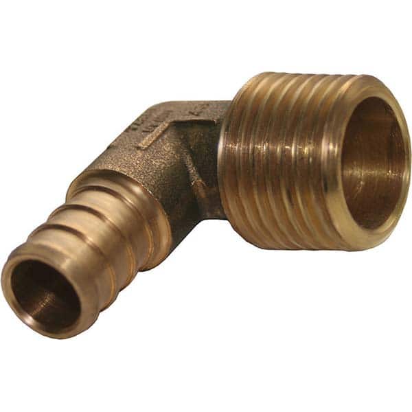 Brass Pipe Male Elbow: 1/2 x 1/2