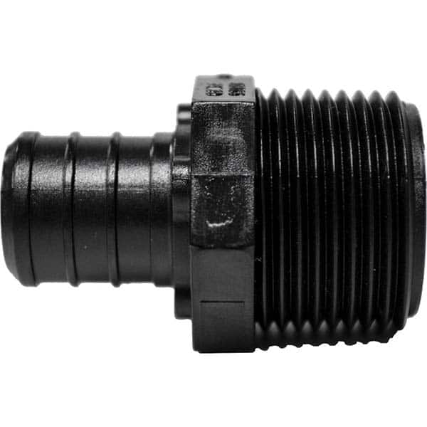 Plastic Pipe Fittings, Fitting Type: Adapter , Fitting Size: 3/4 x 3/4 in , End Connection: Pex , Color: Black  MPN:C76760