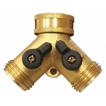 Garden Hose Shut-Off, Wye, Brass Hose MPN:G20053