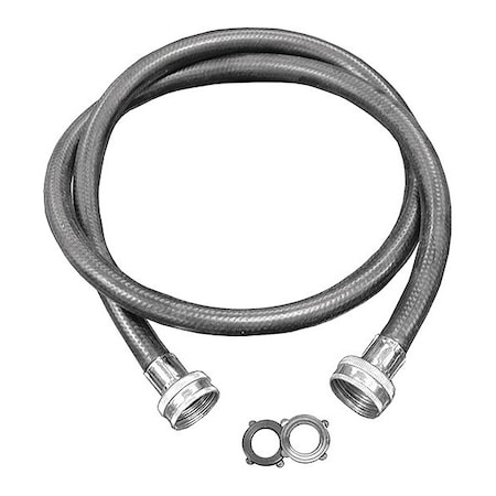 Washing Machine Hose, 5ft, Straight Female MPN:J04005