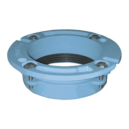 No-Caulk Closet Flange, Cast Iron, 4x2