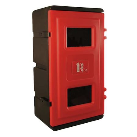 Fire Extinguisher Cabinet, Surface Mount, 24 in Height, Plastic MPN:JBDE73