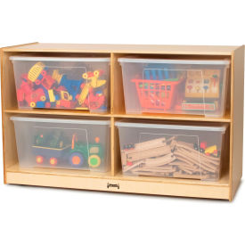 Jonti-Craft® Jumbo Storage Unit with Clear Totes and Lids - 48