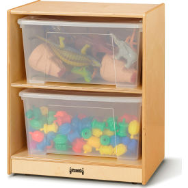 Jonti-Craft® Single Jumbo Storage Unit with Clear Totes and Lids - 24.5