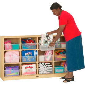 Jonti-Craft® 12 Tub Mobile Cubbie w/Clear Tubs 57-1/2