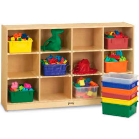 Jonti-Craft® 12 Tub Mobile Cubbie w/Colored Tubs 57-1/2