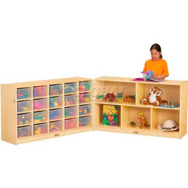 Jonti-Craft® 20 Cubbie Mobile Fold-N-Lock w/Clear Trays 96