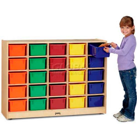 Jonti-Craft® 25 Tray Mobile Cubbie w/Clear Trays 48