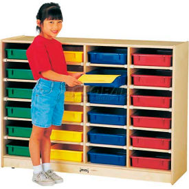 Jonti-Craft® 24 Tray Mobile Cubbie w/Clear Paper-Trays 48