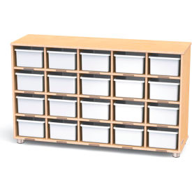 Jonti-Craft® TrueModern™ Twenty-Cubbie Shelf - with White Cubbie-Trays 1716JC