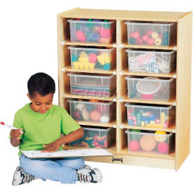 Jonti-Craft® 10 Tub Mobile Cubbie w/Clear Tubs 28-1/2