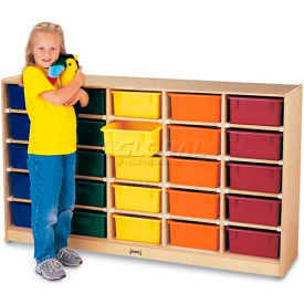 Jonti-Craft® 25 Tub Mobile Cubbie w/Colored Tubs 60