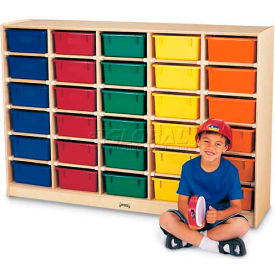 Jonti-Craft® 30 Tub Mobile Cubbie w/Colored Tubs 60