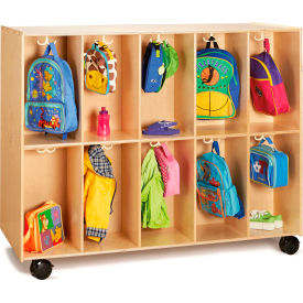 Jonti-Craft® 20-Section Wooden Mobile Backpack Cubbie 60