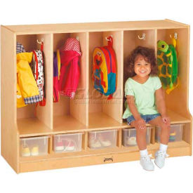 Jonti-Craft® Toddler Coat Locker w/ Clear Trays 5 Wide 48