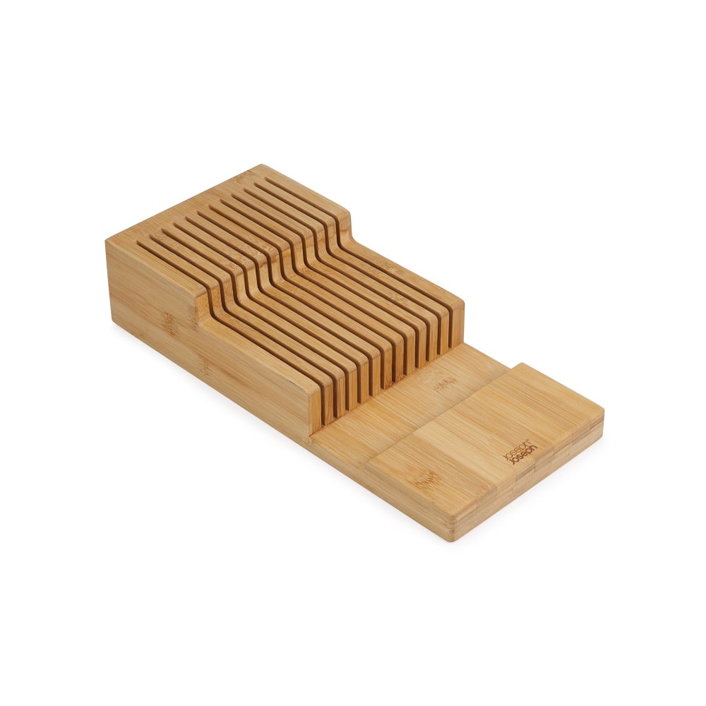 Joseph Joseph 2-Tier Knife Drawer Organizer, 3inH x 7inW x 15-1/2inD, Brown MPN:851695