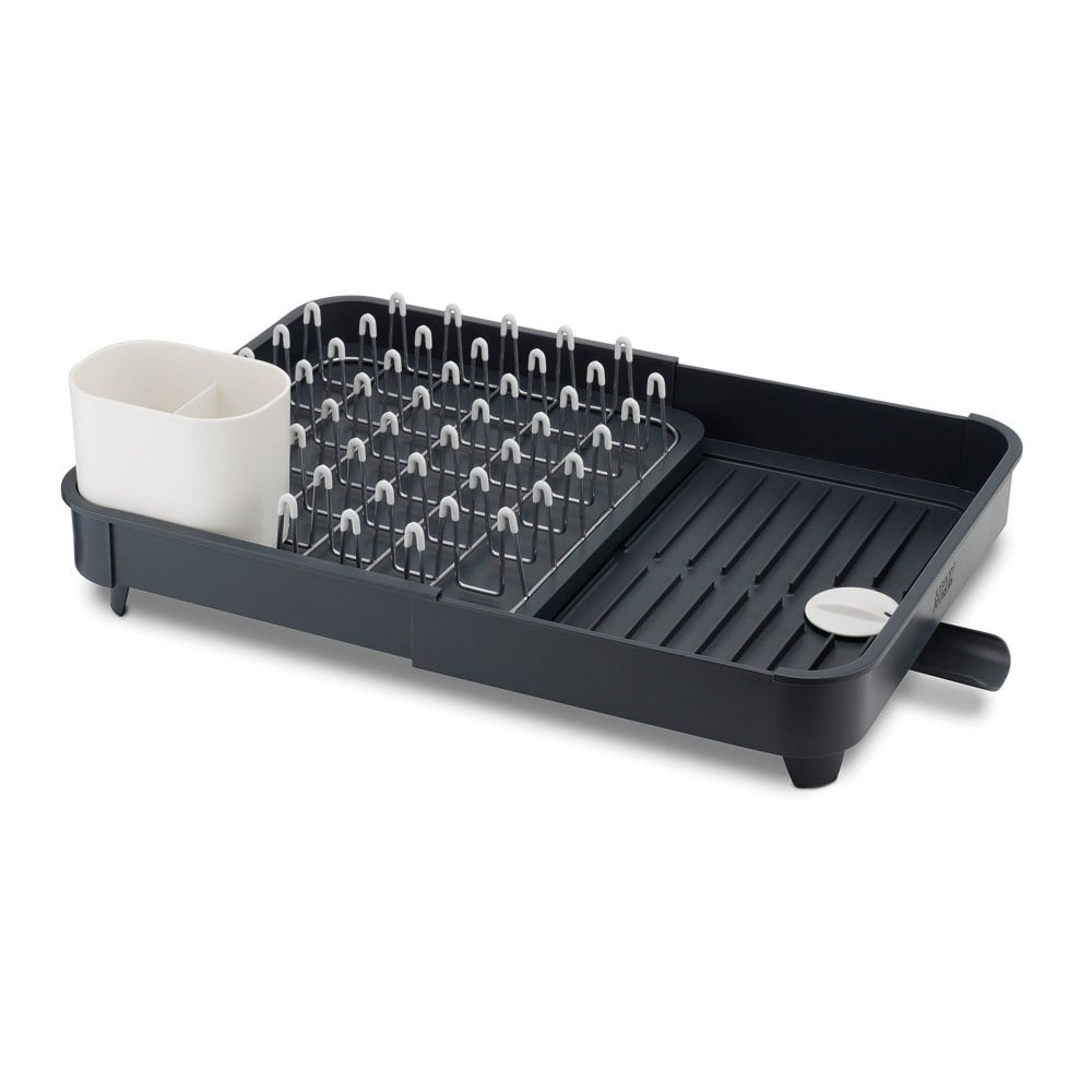 Joseph Joseph Expandable Dish Drainer Rack, 6-1/4inH x 20-3/4inW x 14-1/4inD, Gray MPN:85040