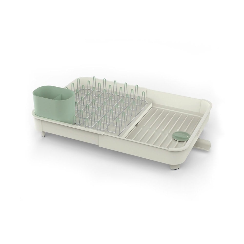 Joseph Joseph Expandable Dish Drainer, 6-1/4inH x 20-3/4inW x 14inD, Stone MPN:851652