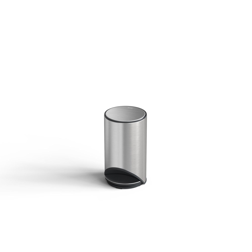 Joseph Joseph Circular Stainless Step Pedal Trash Can, 17-5/8inH x 10-1/4inW x 10-1/2inD, Silver MPN:30152