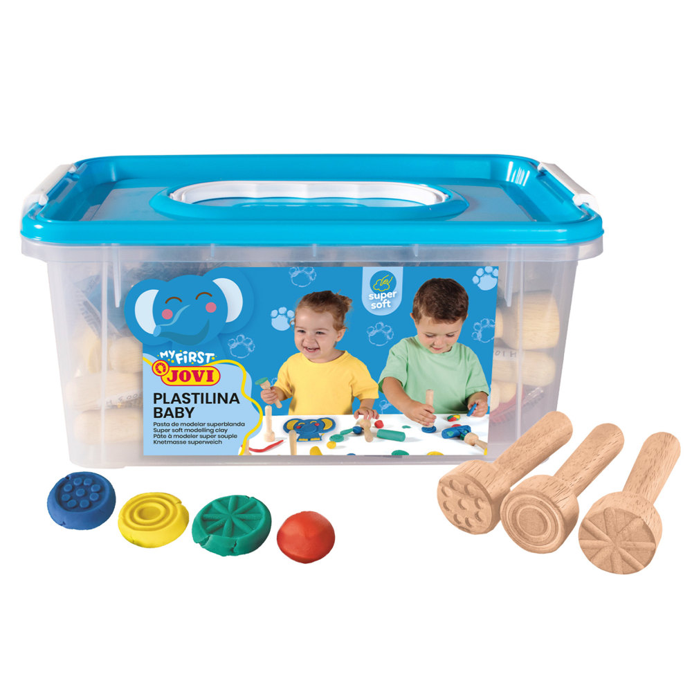 Jovi Plastilina Modeling Clay Baby School Pack, 20 Bars & 9 Stamps MPN:JOV37120