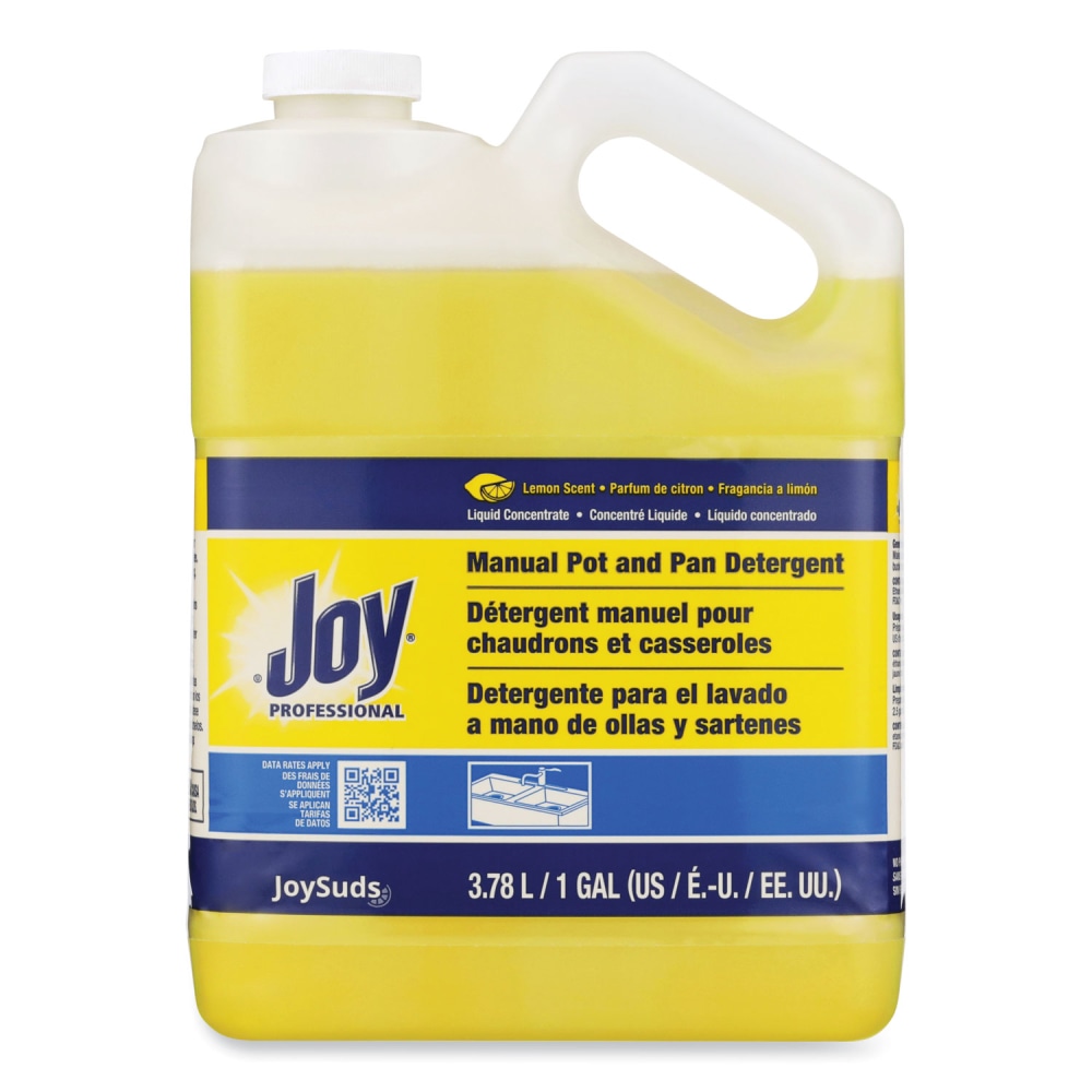 Joy Professional Manual Pot & Pan Dish Detergent Dishwashing Liquid, Lemon Scent, 1 gal Bottle MPN:57447