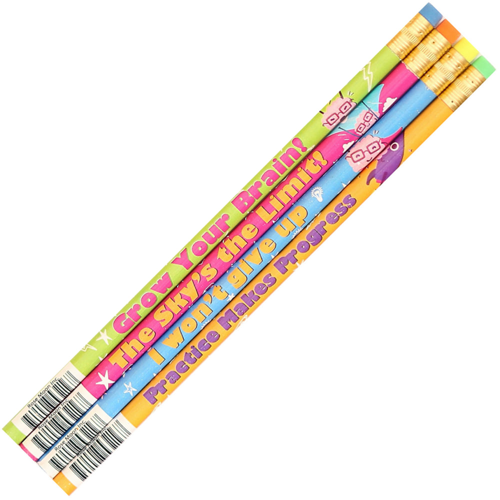 J.R. Moon Pencil Co. Pencils, No. 2, Medium, Growth Mindset, Box Of 144 Pencils MPN:JRM53216G
