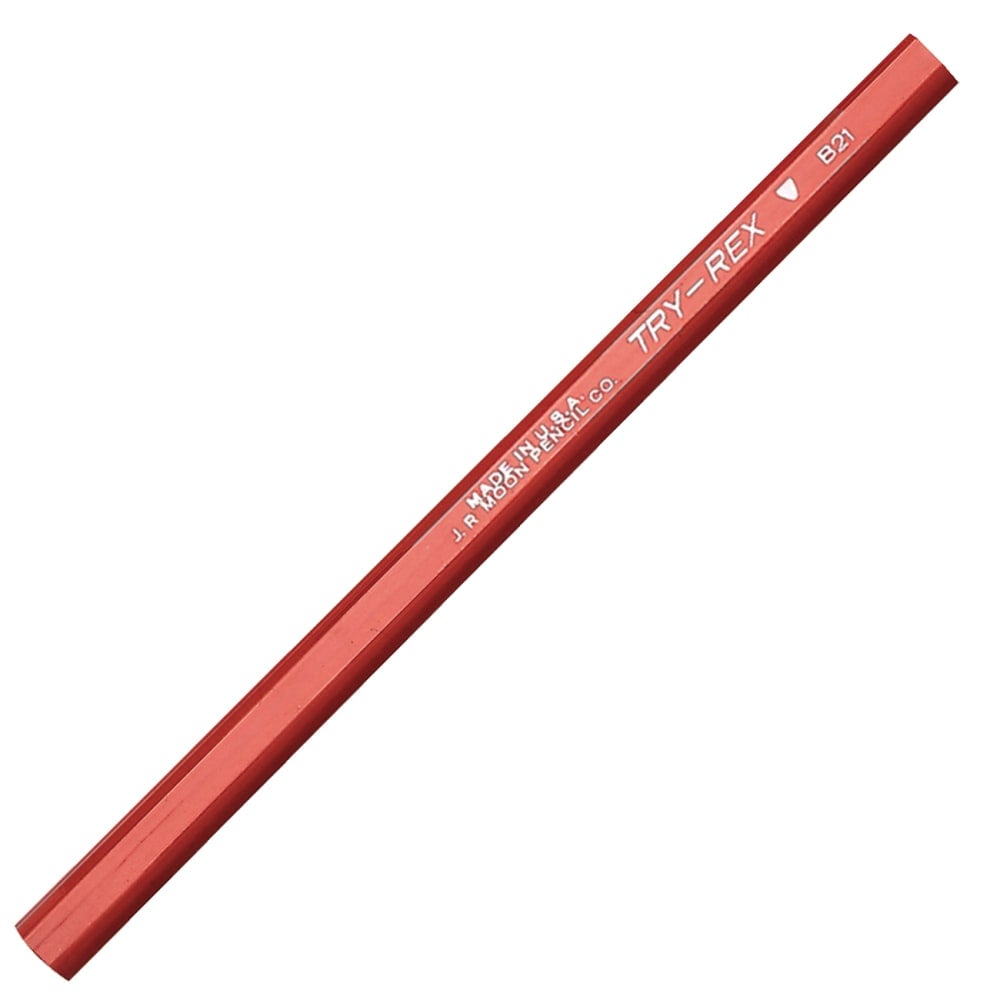 J.R. Moon Pencil Co. Try Rex Pencils, Jumbo, 2.11 mm, #2 Lead, Red, Pack Of 36 MPN:JRMB21-3