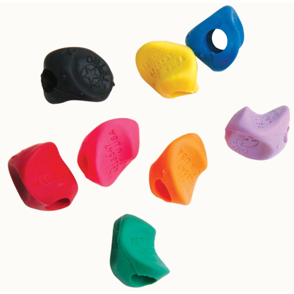 J.R. Moon Pencil Co. Stetro Pencil Grips, 1/2in x 1/2in, Multicolor, Pack Of 100 MPN:JRMST100