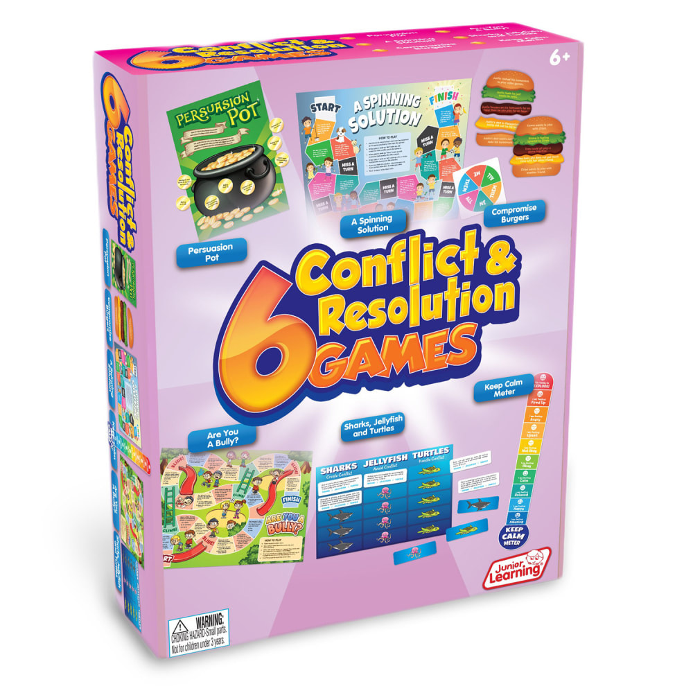 Junior Learning Conflict and Resolution Games, Character Education/Problem Solving, Set Of 6 Games MPN:JRL415
