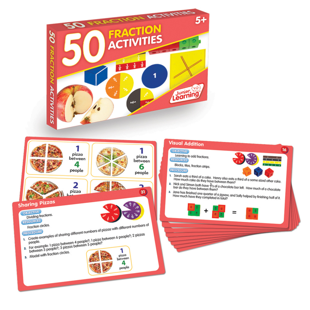 Junior Learning 50 Fraction Activities MPN:JRL331
