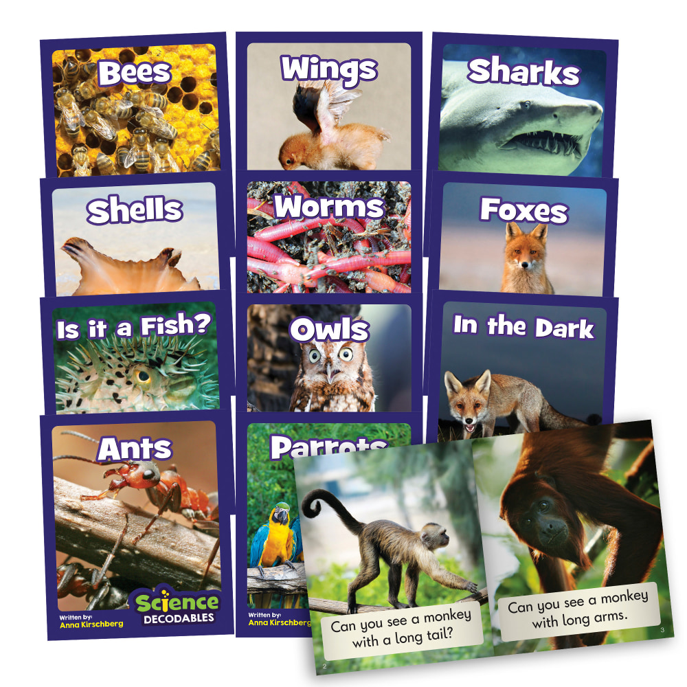 Beanstalk Books Non-Fiction Books, Science Decodables Phase 3, 7-8/