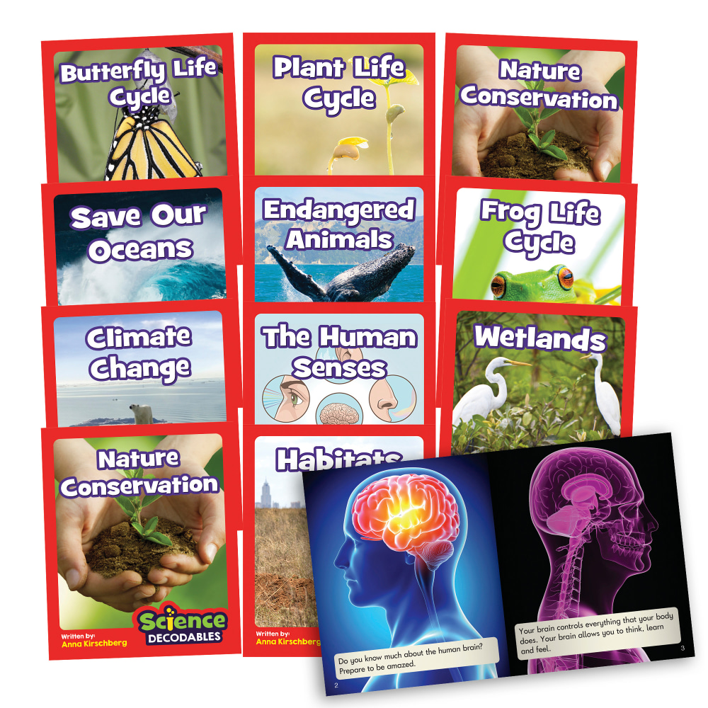 Beanstalk Books Non-Fiction Books, Science Decodables Phase 6, 7-8/