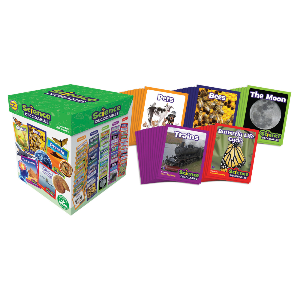 Beanstalk Books Non-Fiction Books, Letters and Sounds Science Decodables, Set Of 60 Books MPN:JRLBB105