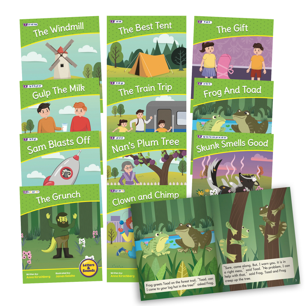 Beanstalk Books Fiction Books, Letters & Sounds Phase 4, Set Of 12 Books MPN:JRLBB108