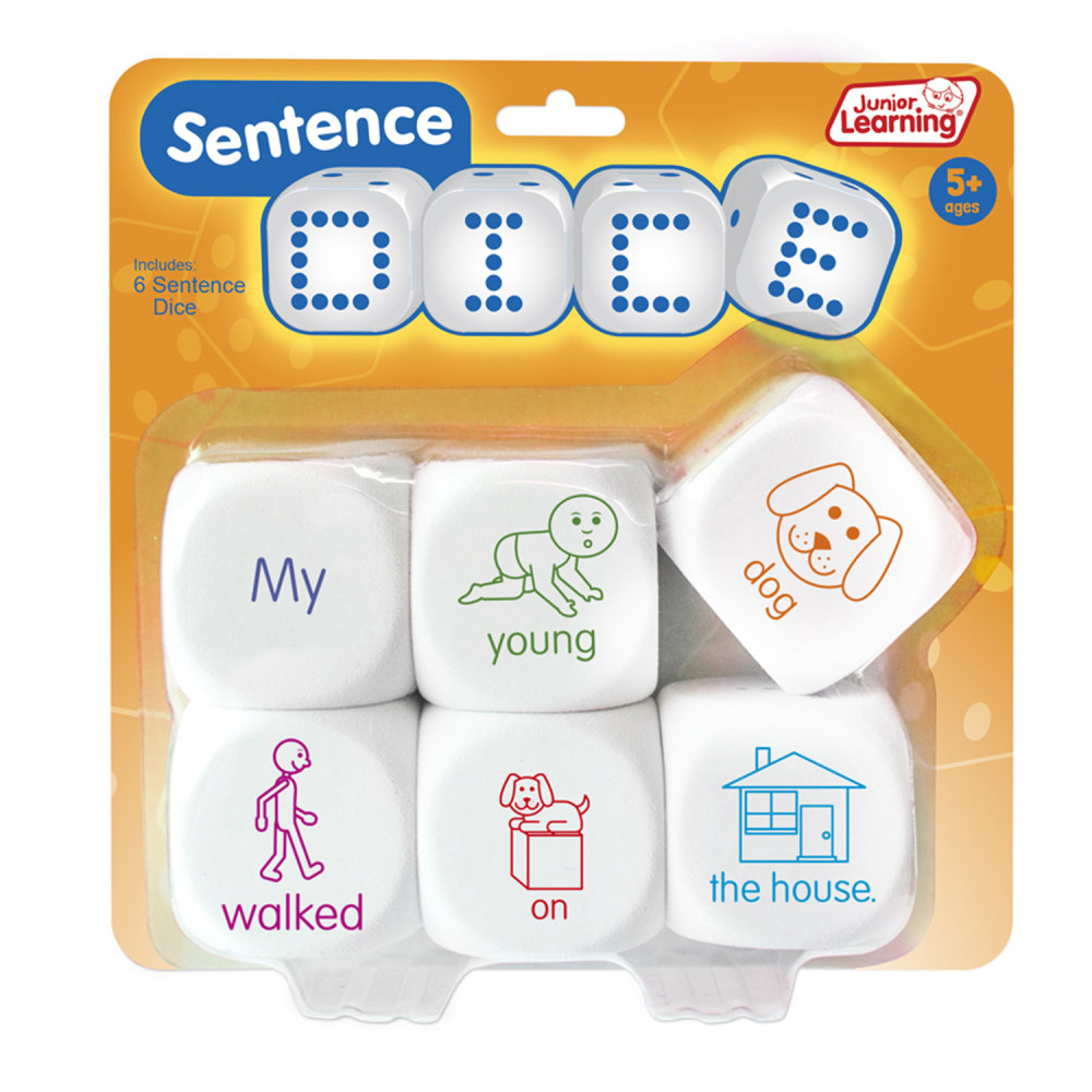 Junior Learning Sentence Dice, 1-5/8in, Set Of 6 MPN:JRL530