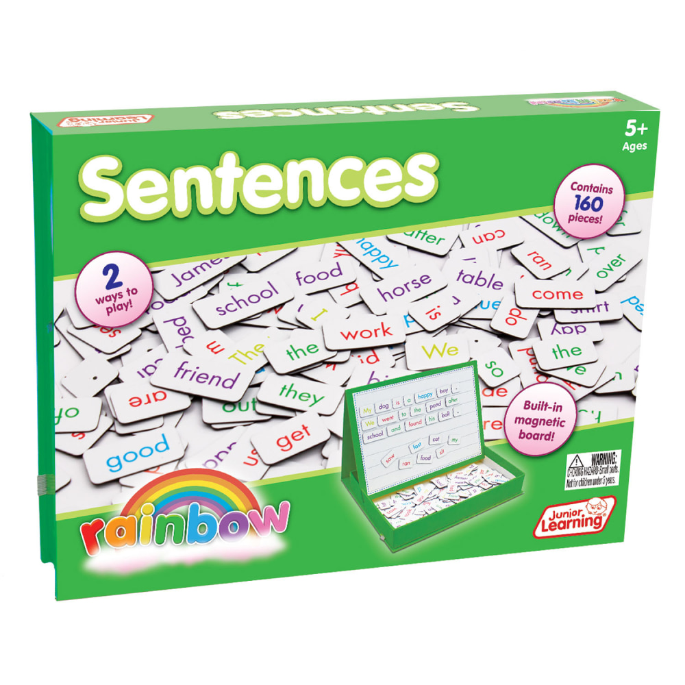 Junior Learning Rainbow Sentence Pieces, Multicolor, Pack Of 160 Pieces MPN:JRL612