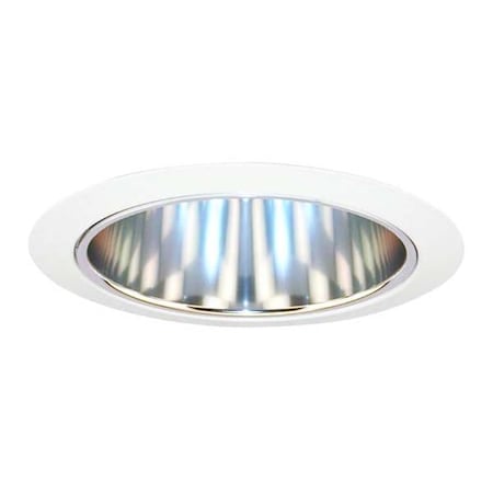 Recessed Down Light Trim, 6 in, Wht/Slv, Open, Srs27 MPN:27 CWH