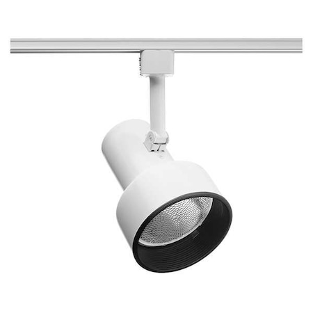Track Lighting Head, Step, Wht/Blk, 4 3/8in MPN:R512 BLB WH