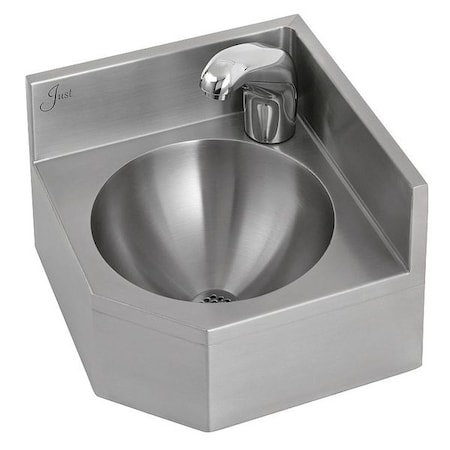 Corner Bathroom Sink, Wall, 12-3/4 In. L MPN:A35929-1-J