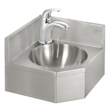 Corner Bathroom Sink, Wall, 12-3/4 In. L MPN:A35929-T-J