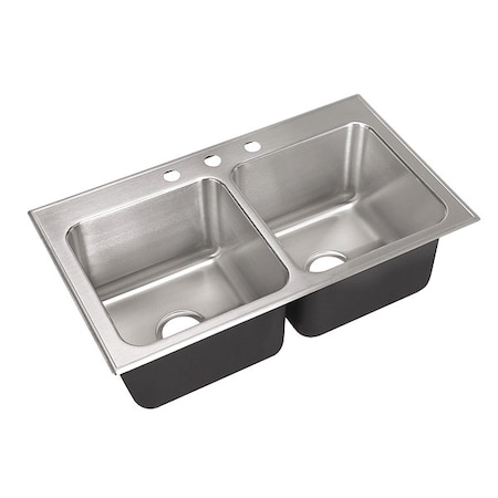Drop-In Sink, Drop-In Mount, 3 Hole, 16