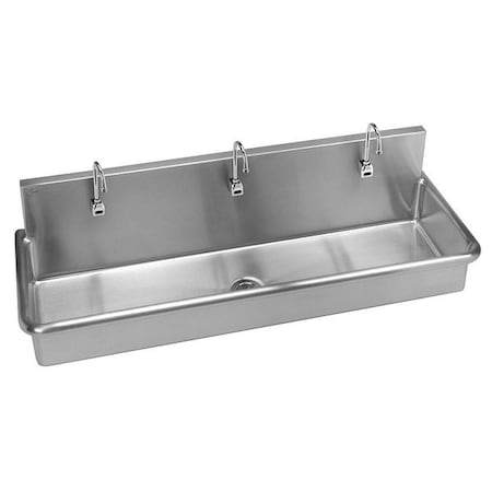 Scrub Sink, With Faucet, 60 In. L, 20 In. W MPN:J6020S-J