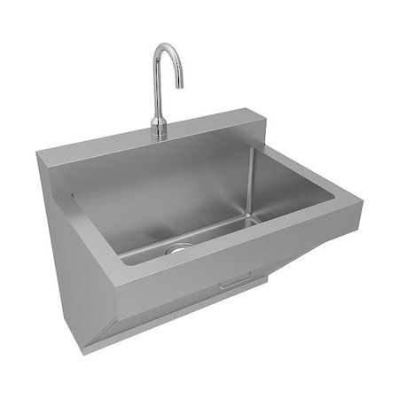 Scrub Sink 30 in x 17 1/2 in, 1, 1, Wall, 16 ga. 304 Stainless Steel MPN:J7701S-J