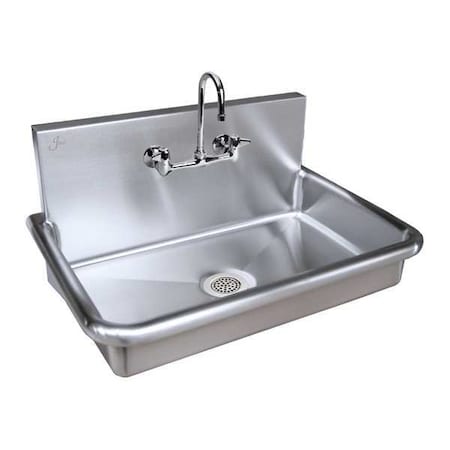 Hospital Sink 30 in x 16 1/2 in, 1, 2, Wall Mount, 304 Stainless steel MPN:JADA3020-2-J