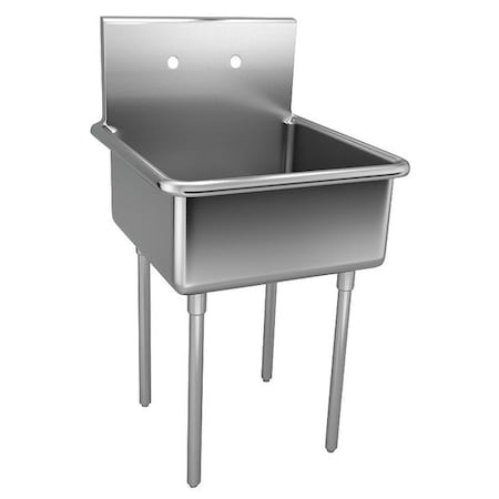 Scullery Sink 24 in x 24 in, 1, 2, Floor Mount, 304 Stainless steel MPN:NSFB124-2-J