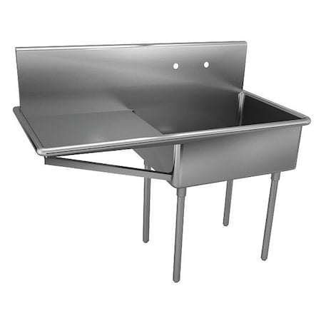 Scullery Sink 24 in x 24 in, 1, 2, Floor Mount, 304 Stainless steel MPN:NSFB124-24L-2-J