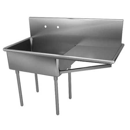 Scullery Sink 24 in x 24 in, 1, 2, Floor Mount, 304 Stainless steel MPN:NSFB124-24R-2-J